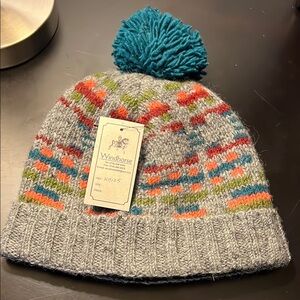 Multicolor Knit Pom-Pom Beanie